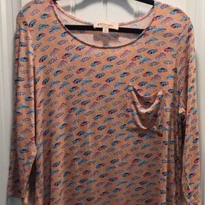 Philosophy. Size OX. Umbrella pattern. 3/4‎ sleeves.